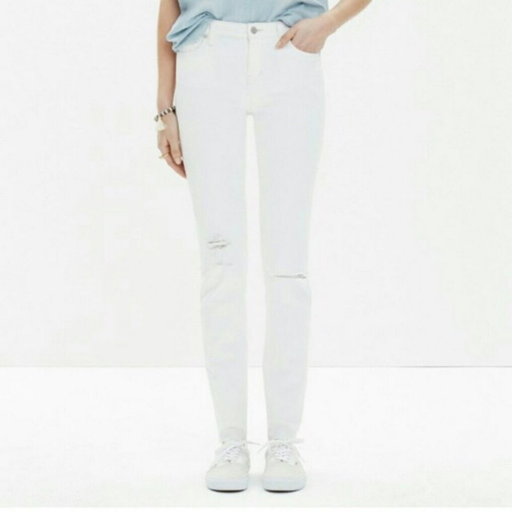 Madewell Alley Straight Leg White Jean